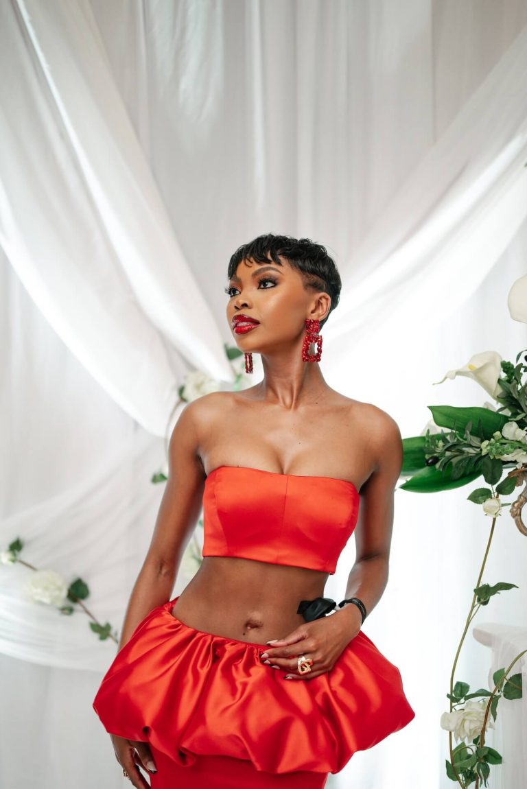 Guest in red at a Bellagio Privé evening, photographed by Indirect Media
