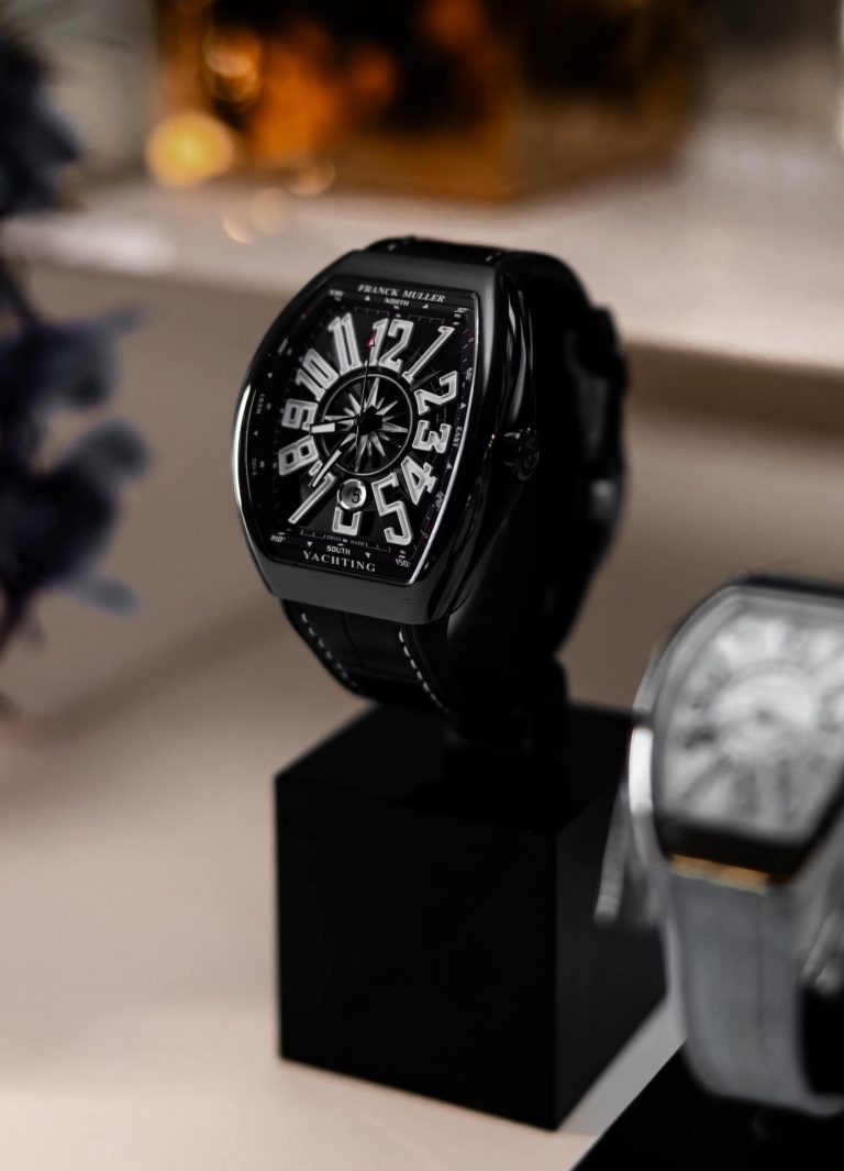 Franck Muller Vanguard watch on display at Bellagio Jewellers, photographed by Indirect Media