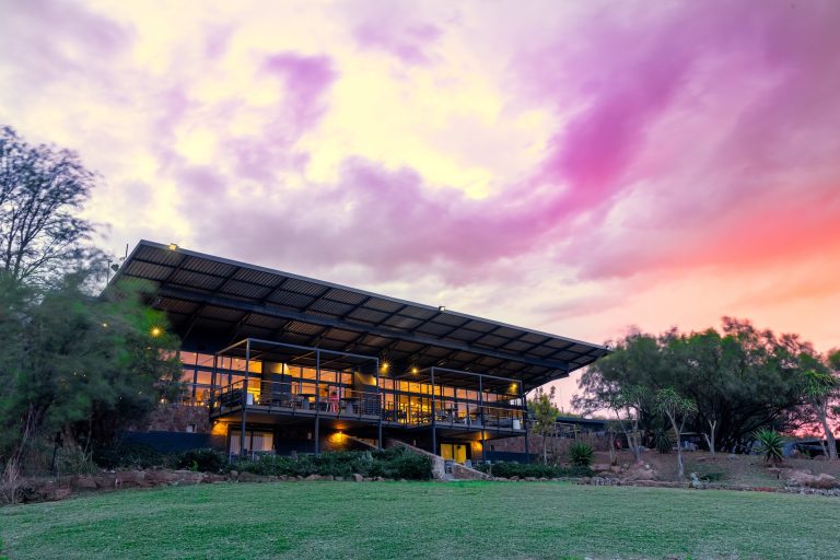 Cradle Boutique Hotel lodge at sunset, photographed by Indirect Media