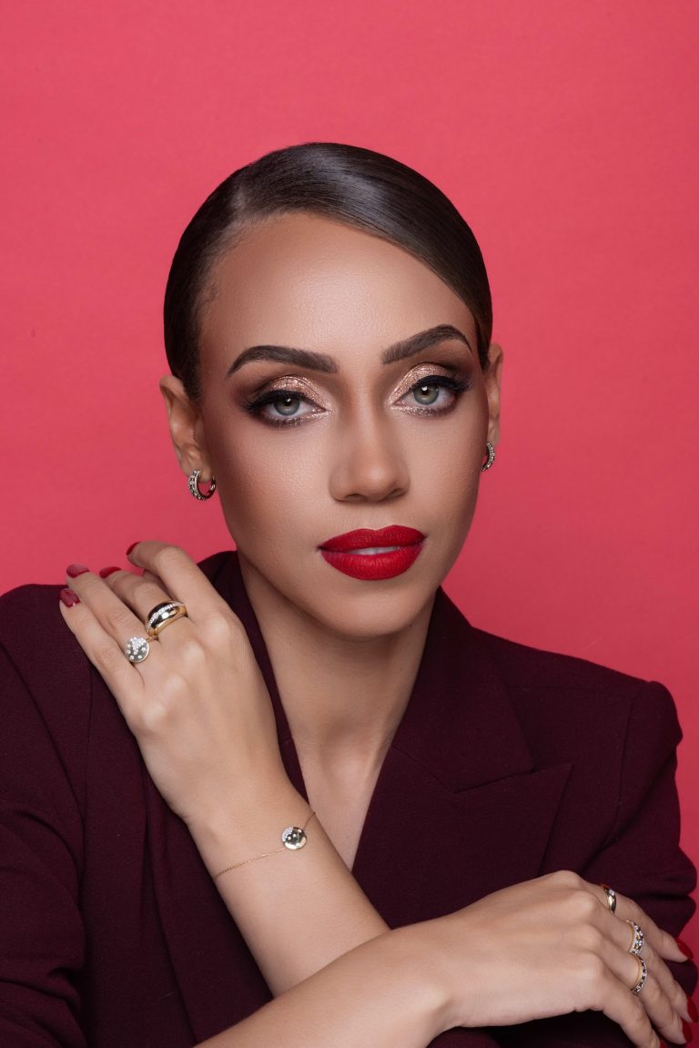 Jewellery portrait from the Red Dot shoot for Bellagio, photographed by Indirect Media