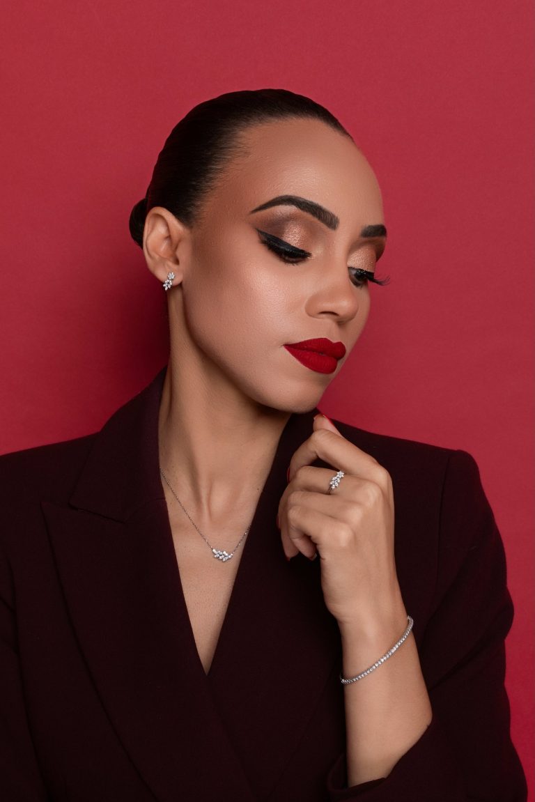 Jewellery portrait from the Red Dot shoot for Bellagio, photographed by Indirect Media