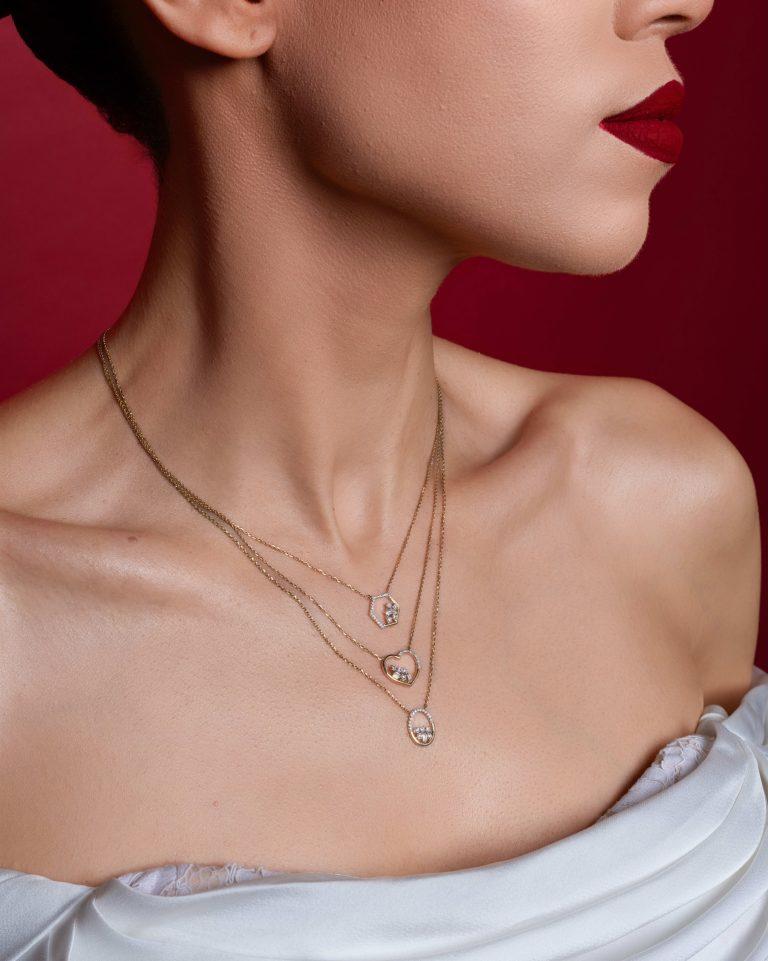 Jewellery portrait from the Red Dot shoot for Bellagio, photographed by Indirect Media