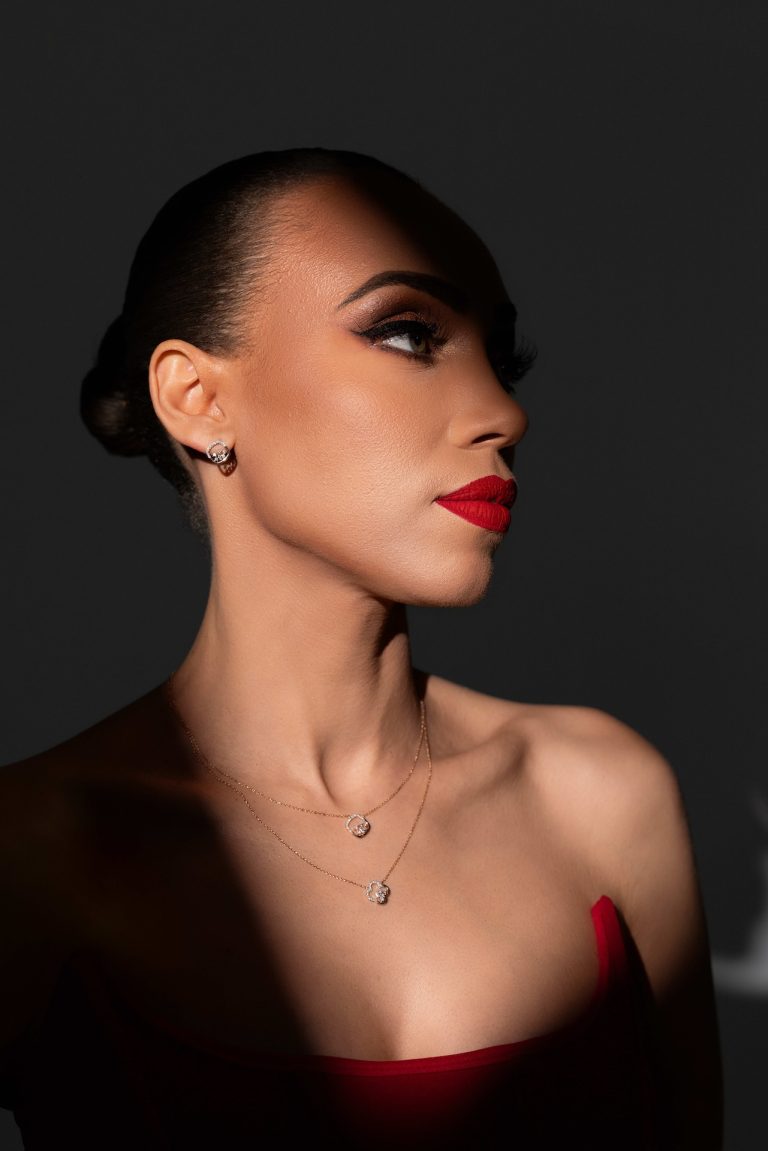 Jewellery portrait from the Red Dot shoot for Bellagio, photographed by Indirect Media