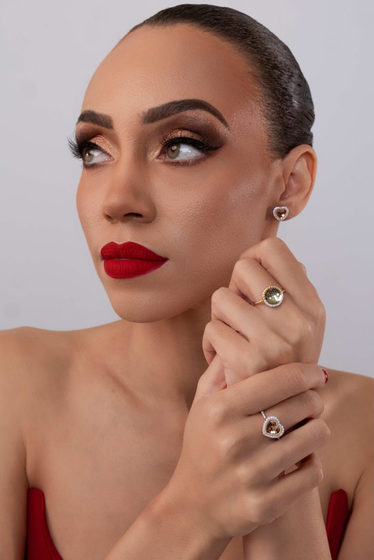 Jewellery portrait from the Red Dot shoot for Bellagio, photographed by Indirect Media