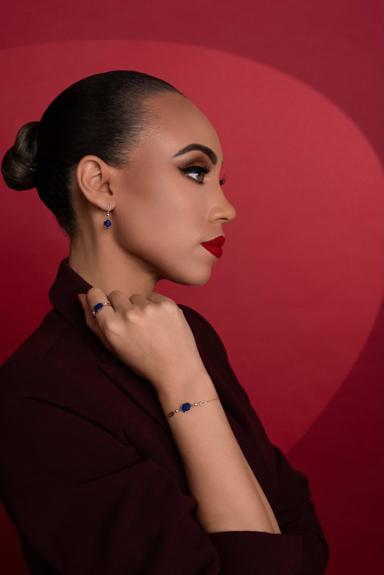 Jewellery portrait from the Red Dot shoot for Bellagio, photographed by Indirect Media