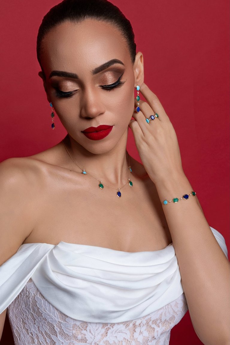 Jewellery portrait from the Red Dot shoot for Bellagio, photographed by Indirect Media